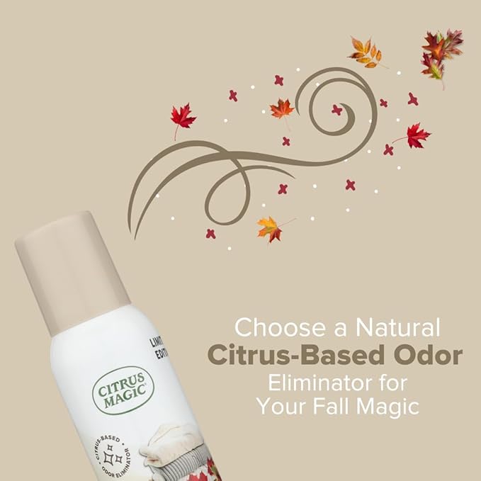 Citrus Magic Limited Edition Odor Eliminating Air Freshener Spray, Sweater Weather, 3-Ounce, Pack of 3