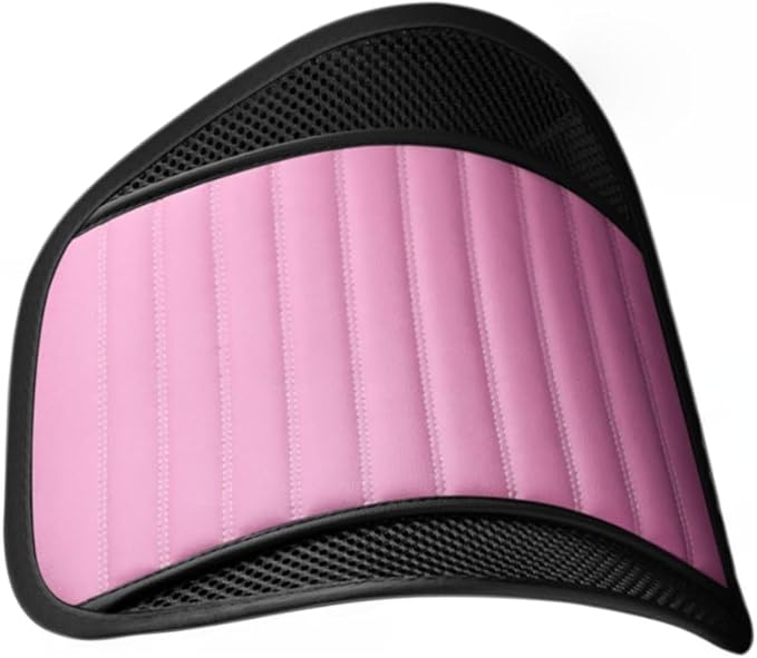 Premium Car Interior Back Support - Versatile Lumbar Cushion for Driver Seat with Breathable Fabric and Adjustable Strap. (2, Pink)