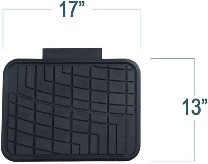FH GROUP Car Seat Covers Premium Tall Channel Rubber Trimmable Floor Mats w. FH3001 Snake Pattern Silicone Steering Wheel Cover- Universal Fit for Trucks, SUVs, and Vans (Solid Black) F11311