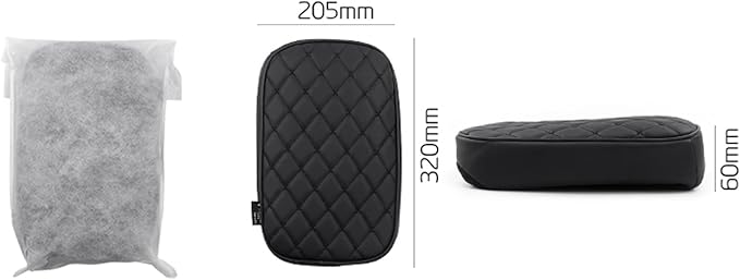 Car Armrest Cushion Cover Compatible with Kia Sportage 2023 2024 2025 2026 Accessories, Leather Center Console Armrest Pad(Black)