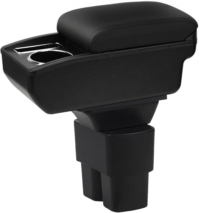 AULPHIKE Compatible with Nissan NV200 Armrest Center Console Organizer Armrests Double Layer Storage Space with Cup Holder