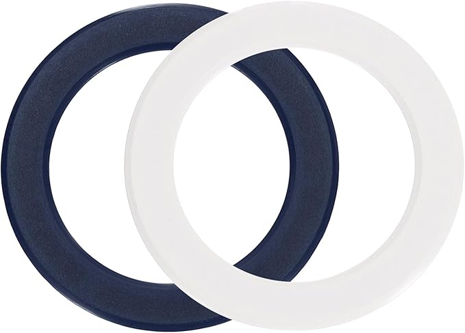 uxcell Magnetic Adapter Ring, 2Pcs Magnetic Sticker Ring ABS Universal Magnet Wireless Charging Conversion Kit for Mobile Phone Case Wireless Charger, Blue, White