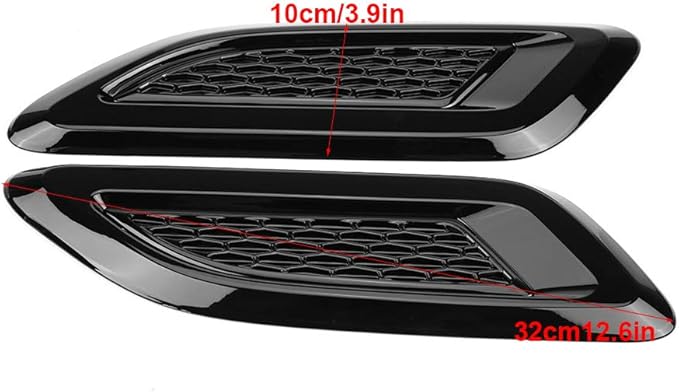 Exterior Hood Air Vent Outlet Wing Trim ABS Plastic Hood Air Vent Trim Replacement for 2012-2018 Sport 2014-2018 Discovery 4 2010-2016 2 2007-2014 (All Black)