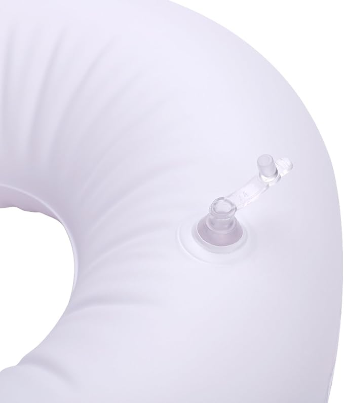 Neck Pillows Kids Travel Pillow Inflatable Head Support Pillow Cute Cozy U Shape Neck Pillow for Car Seat Airplanes Train Soft Washable Chin Neck Support Pillow for Toddler Boys Girls (Pink)