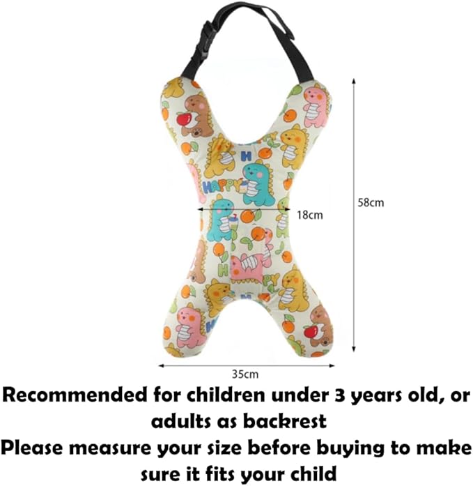 X-Shaped Car Travel Pillow for Cars Seat Kids Adults Head and Body Support Pillow Cartoon Neck Pillows Soft Long-Distance Travel Car Sleeping Seat Belt Pillows Breathable Cars Aircraft Travel Cushion