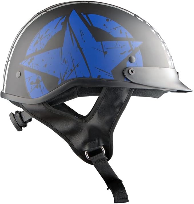1Storm Motorcycle Half Face Helmet Mopeds Scooter Pilot with Retractable Inner Smoked Visor