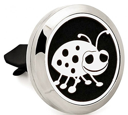 (JUMBO Aromabug) 38mm (1-1/2 in. dia.) "THE ORIGINAL" Stainless Steel. 7 pads and 1 oil.