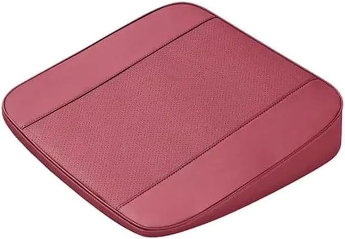 Memory Foam Car Seat Cushion for BMW X5 G05 2018-2023, Wedge Booster Lumbar Support Pad for Drivers Office with Non-Slip Base,Red-8cm