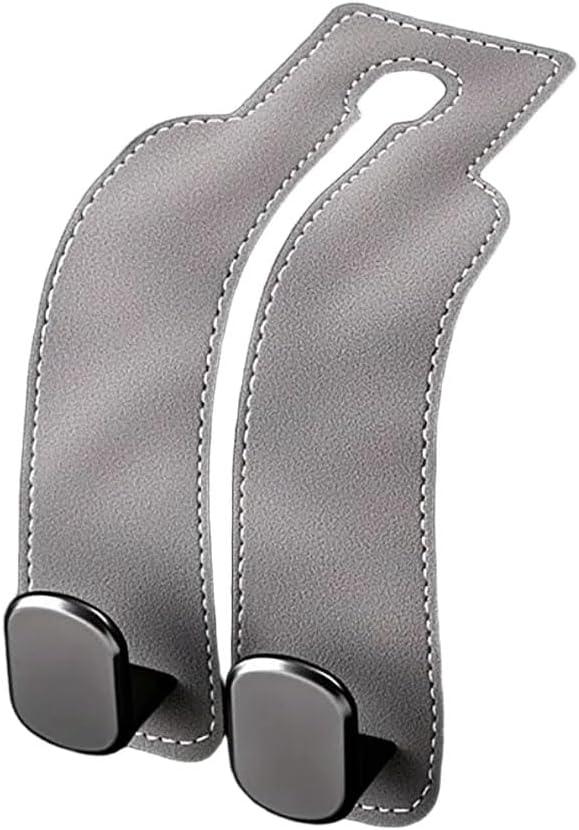2026 Car Headrest Storage Hooks - Universal Backseat Hanger Organizer for Handbags & Grocery Bags (2, Grey)