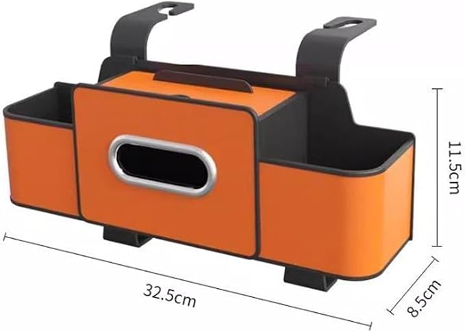 Car Organizers and Storage Box Behind Seat, Car Organizer Back of Seat, 4 in 1 Multifunctional Cars Organizer, For Snacks, Drinks, Bag Hook, Keep Tidy & Organized (Brown)