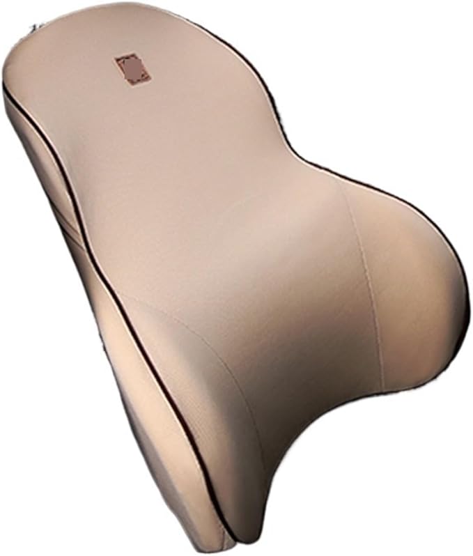 Car Driver Pillow Lumbar Support Back Cushion Fit for Seat Neck Pillow Washable Pillow Cushion(1pcs Beige Back)