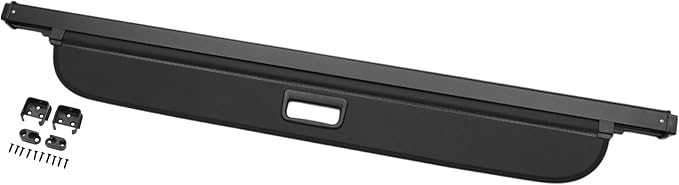 Motoforti Car Trunk Retractable Cargo Cover for Jeep Compass 2017-2024 Aluminum Alloy Canvas Gloss Black