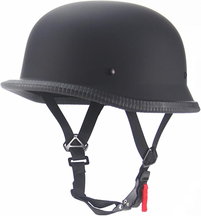 Adult Unisex Black Half Motorcycle Helmet, DOT Approved, for Chopper Moped Scooter Motorbike Electric