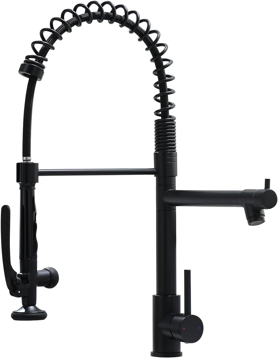 Fapully Black Kitchen Faucet,Commercial Pull Down Kitchen Sink Faucet with Sprayer