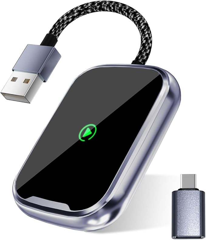 Wireless CarPlay & Android Auto Adapter 2 in 1, 2026 Upgrade 5G WiFi Dongle for Factory Wired CarPlay Cars, Convert Wired to Wireless for iPhone & Android, Plug & Play