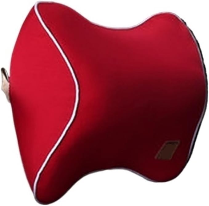 Car Driver Pillow Lumbar Support Back Cushion Fit for Seat Neck Pillow Washable Pillow Cushion(1pcs red Neck)