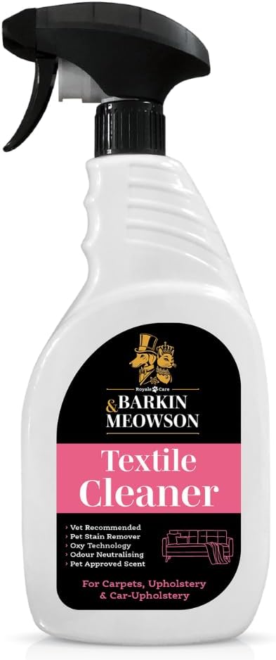 Barkin & Meowson Odor Neutralizing Textile Cleaning Spray 450ml / 15.83 fl.oz - Cleaning Spray for Upholstery, Carpets and Woven Fabrics
