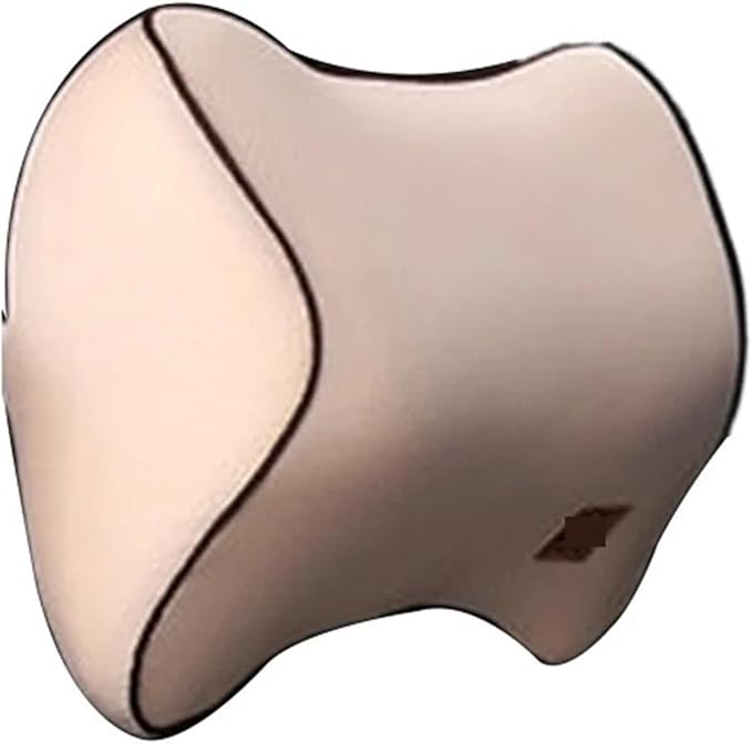 Car Driver Pillow Lumbar Support Back Cushion Fit for Seat Neck Pillow Washable Pillow Cushion(1pcs Beige Neck)