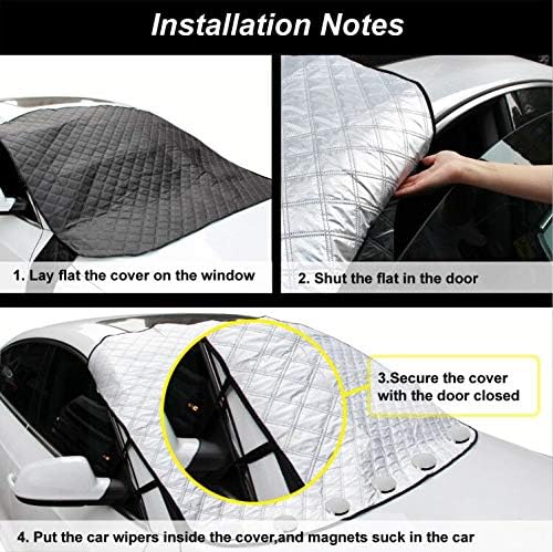 Car Windshield Cover Sun Shade,All Weather Windshield Sunshade Cover Fits Most Cars SUV