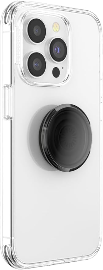 PopSockets Adhesive Phone Grip, Holder, Phone Stand, Black - Translucent Black Smoke