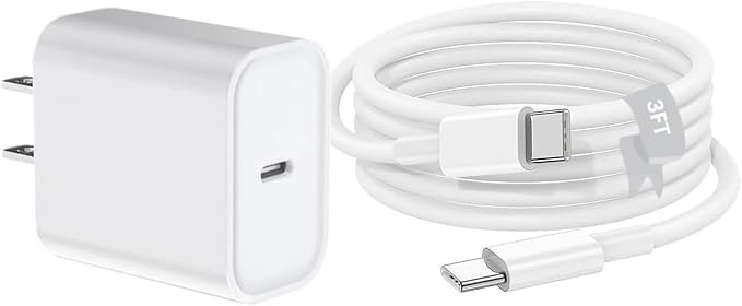 USB C iPad Fast Charger,2018-2026 iPad Charger Fast Charger Wall Block with 3FT USB C to C Cable Cord for iPad Pro M5/M4/13/12.9/11,iPad Air M4/M3/M2/4th/5th Gen,Mini 6th/A17 Pro,iPad 10/A16