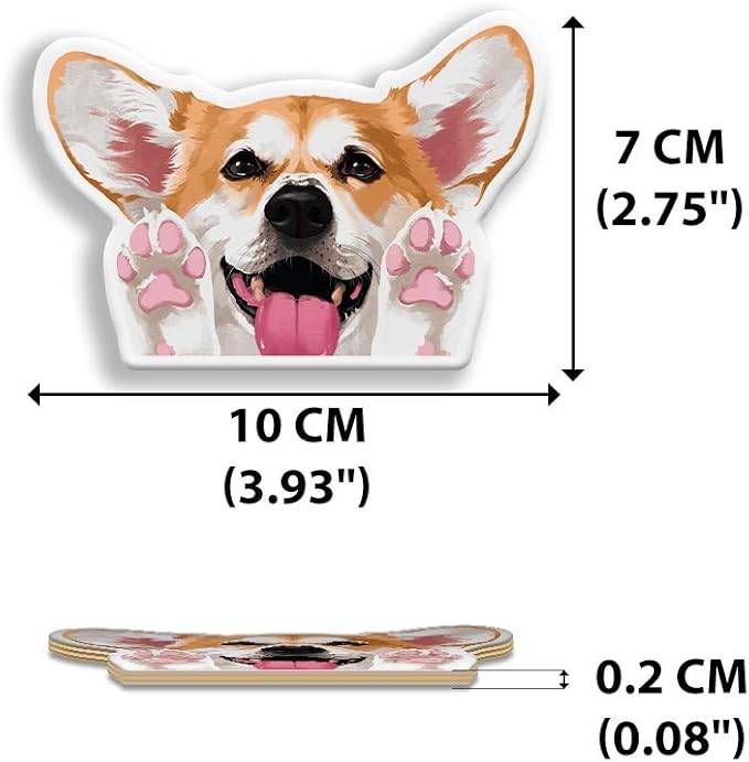 WIRESTER Hanging Air Freshener for Car, Home, Bathroom, Office, Decorative Charm Ornaments, Red Pembroke Welsh Corgi Dog