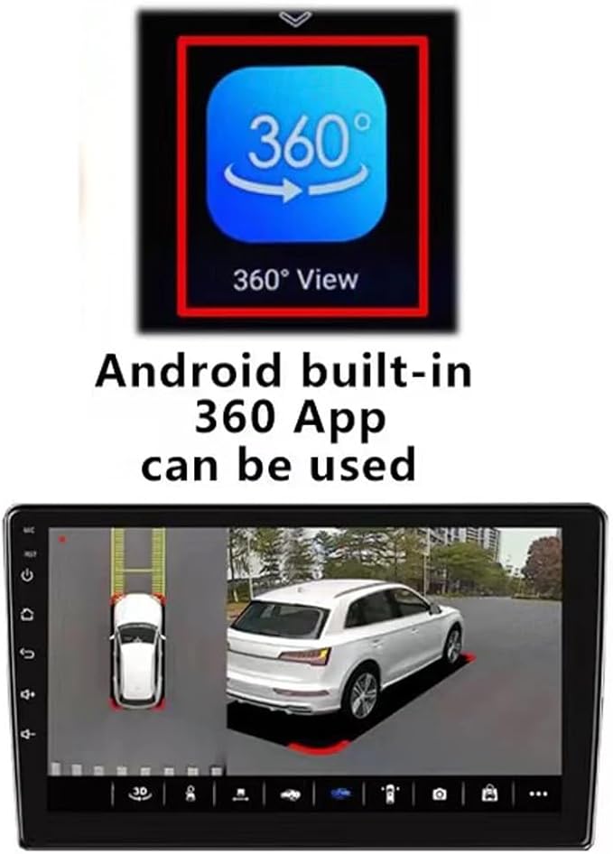 BY-J 360-Degree Panoramic Camera System for Android, 3D 1080P, with Mounting Accessories and Video Cables (360 Camera-720P)