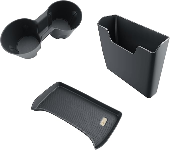 BIBIBO 3Pack 2024 2025 2026 Crosstrek Center Console Organizer for 2023-2026 Subaru Crosstrek/2024+ Impreza Armrest Hanging Organizer + Insert Cup Holder+ Wireless Charging Mats Crosstrek Insert Tray