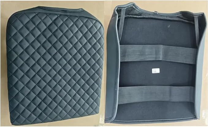 Shademax Center Console Cover for Ford F250 F350 F450 F550 Super Duty 2023-2026 Accessories Armrest Cover Cushion Pad Leather Car Armrest Seat Box Console Lids Protector (Only for Bucket Seat Console)