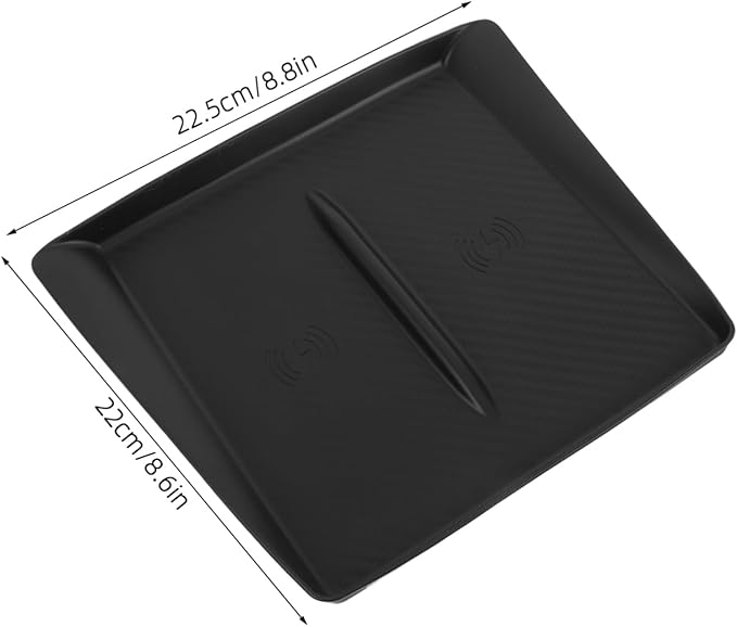 Wireless Charging Pad for Center Console Mat Nonslip Silicone Phone Accessory for Car Interior