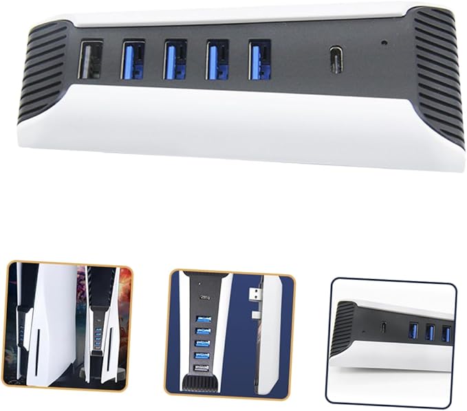 Gadpiparty USB Hub Splitter for USB Expander Adapter for Game Console Connects Keyboard Mouse Controller and More Easy to Use and Install
