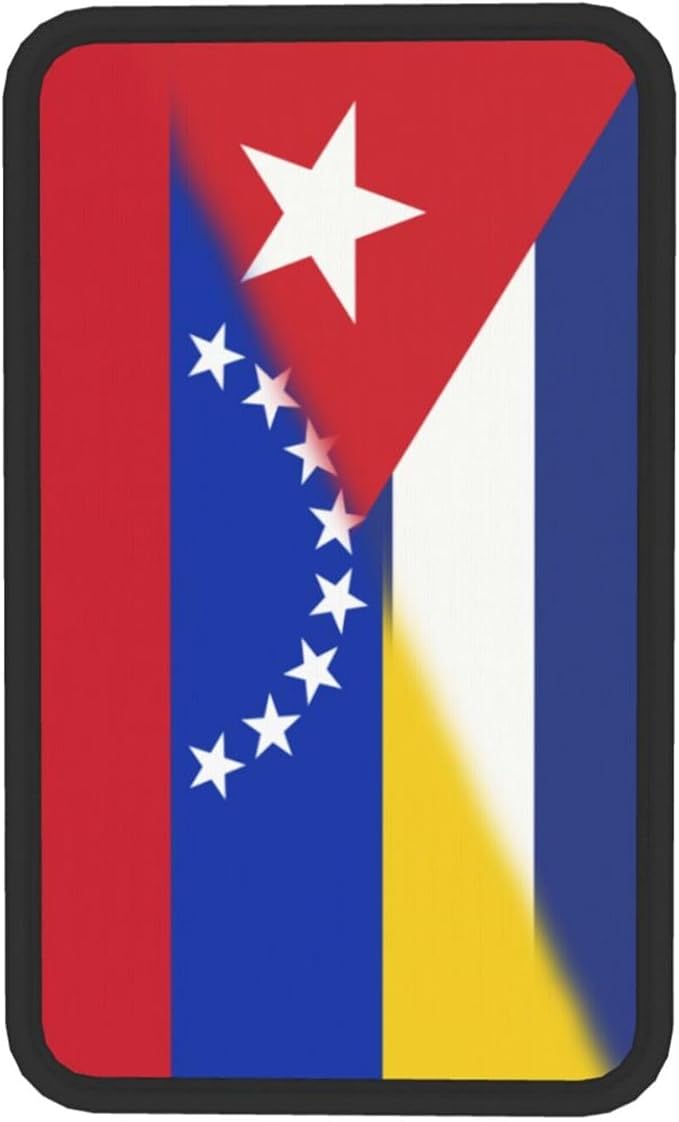 Venezuela Venezuelan Cuba Cuban Flag Auto Center Console Armrest Cover Car Handrail Box Cushion Pad Mat Universal Fit Most Vehicle Sedan Truck SUV Soft Comfort Decor Accessories