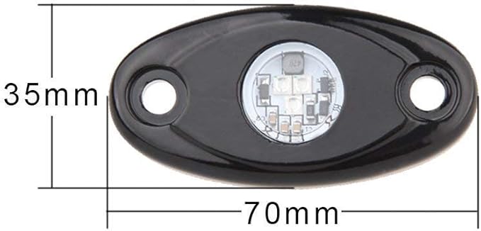 YONEDA 4 Pods Blue Rock Lights 6000K Ultra Bright LED Neon Underglow Light IP68 Waterproof for Trucks SUV UTV ATV RZR Car Boats Pickup Motorcycle