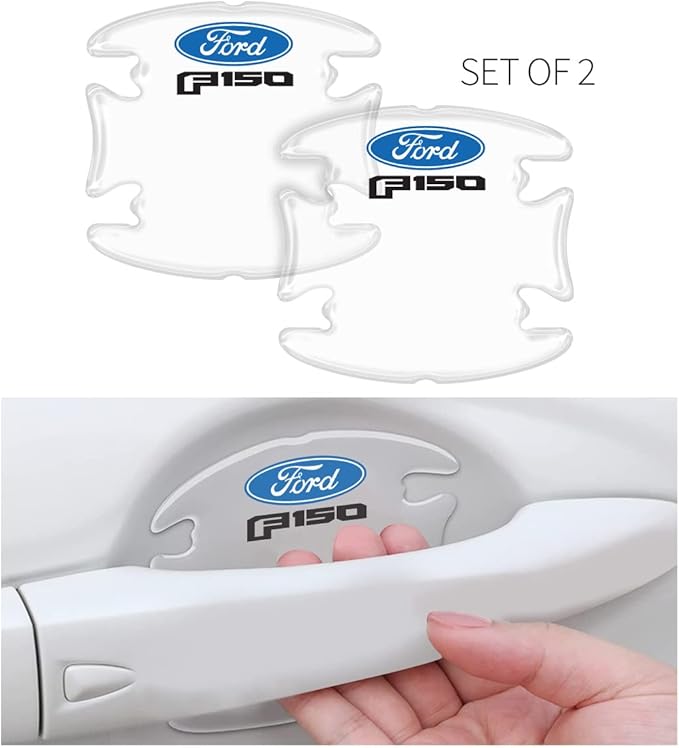iPick Image for Ford F-150 2015 up Universal Car Door Handle Cup Protector Clear Decal Stickers, Pair - Official Licensed