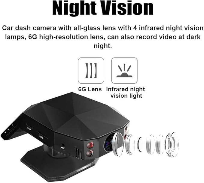 Dash Cam for Cars 1080P 170° Wide Angle 2-in-1 Dashboard Camera and Aromatherapy Diffusers, WDR Dash Cam Car Camera with Night Vision