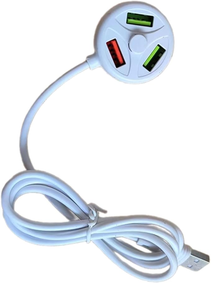 Compact USB Charging Hub USB2.0 Three Port Expander Hub Dock Suitable for Car Chargers Power Banks USB Accessory