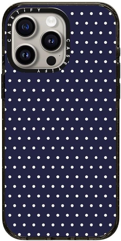 CASETiFY Impact Case for iPhone 15 Pro Max [8.2ft 4X Military Grade Drop Protection/Compatible with Magsafe] - Nightie - Clear Black
