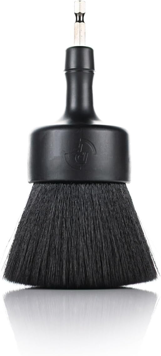 Detail Factory - XL Flat Top Drill Brush - Soft Bristle Drill Brush Attachment for Car Detailing, Carpet & Upholstery Cleaning, Power Scrubber for Drill