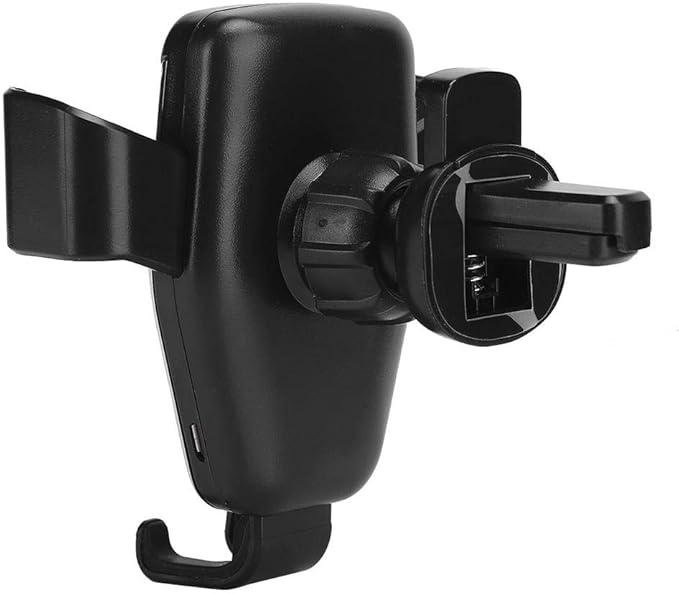 Car Mount Charger, 10W 360 Degrees Rotation Fast Charging Car Charger Bracket Mobile Phone Charger Silver for S10, S10, Note 10, 10, Mate 30, Mate 30 Pro Black