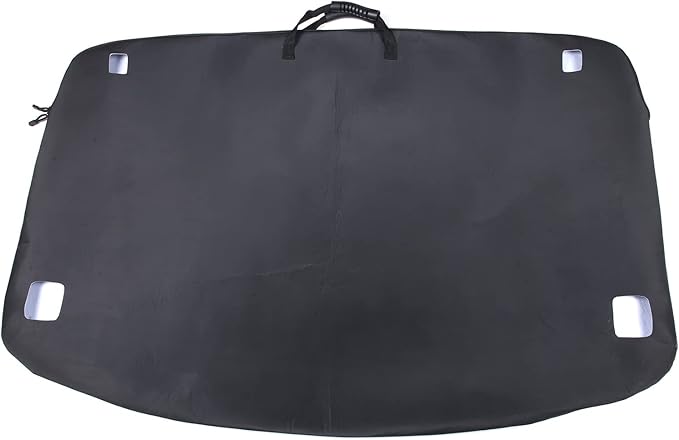 Hardtop Removable Roof Panel Storage Bag Compatible with Corvette C7 Stingray Coupe 2014 2015 2016 2017 2018 2019 (Manual Sunroof) Black Leather