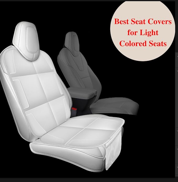 Meolsaek Car Seat Protector for Child Car Seat, Durable 600D Fabric Waterproof Car Seat Cover with Thick Pad Non-Slip Backing，No Imprints (Light Gray-2 pcs)