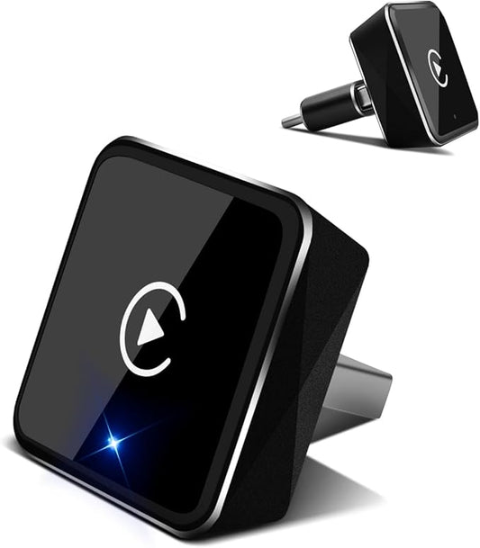 2025 Upgraded Apple Car Play Wireless Adapter for iPhone - Factory Wired CarPlay to Wireless, Auto-Reconnect, Plug & Play for iOS 10+ (iPhone 6+), Fast Stable Connection, Mini Design for Cars 2016+