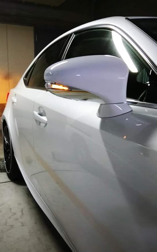 iJDMTOY Smoked Lens Dynamic Sequential Blink/Flow Full LED Outer Side Mirror Turn Signal Light Assembly Kit Compatible with Lexus is RC ES LS CT