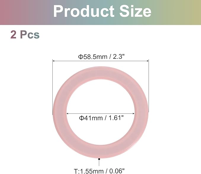 uxcell Magnetic Adapter Ring, 2Pcs Magnetic Sticker Ring ABS Universal Magnet Wireless Charging Conversion Kit for Mobile Phone Case Wireless Charger, Pink