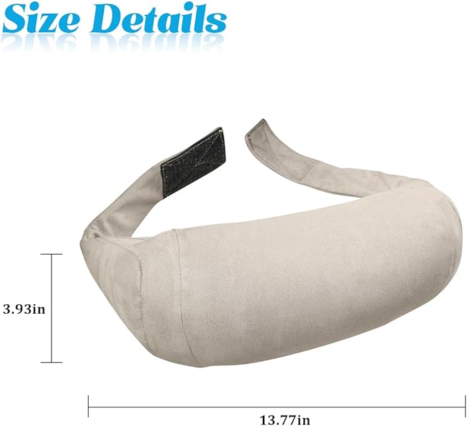Car Headrest Neck Pillow, Suede Soft Comfortable Vehicle Seat Support Head Rest Pillow Cushion for Driving, Automotive Interior Accessories, Universal for SUV Sedan Truck (Beige)