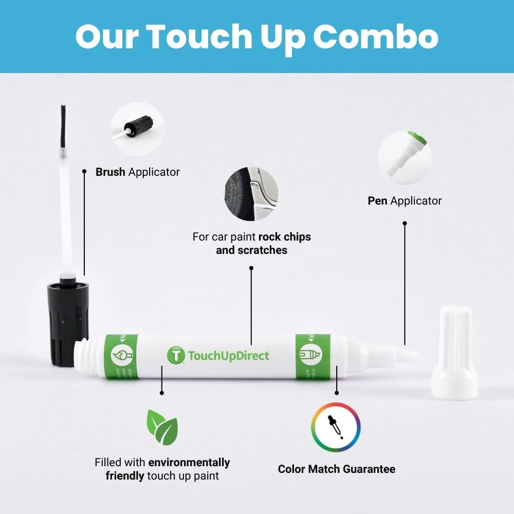 TouchUpDirect 209 Black Sand Pearl Compatible with Toyota Exact Match Touch Up Paint Combo - Platinum Kit