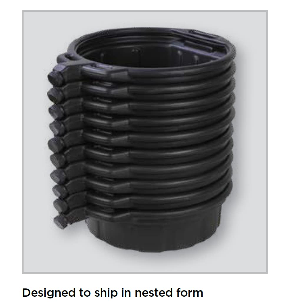 Groz 41960 4.25 Gallon Oil Drain Pan - with Spout Cap, Durable HDPE Construction, Spill-Proof Design for Auto Shops and Garages, Black Color