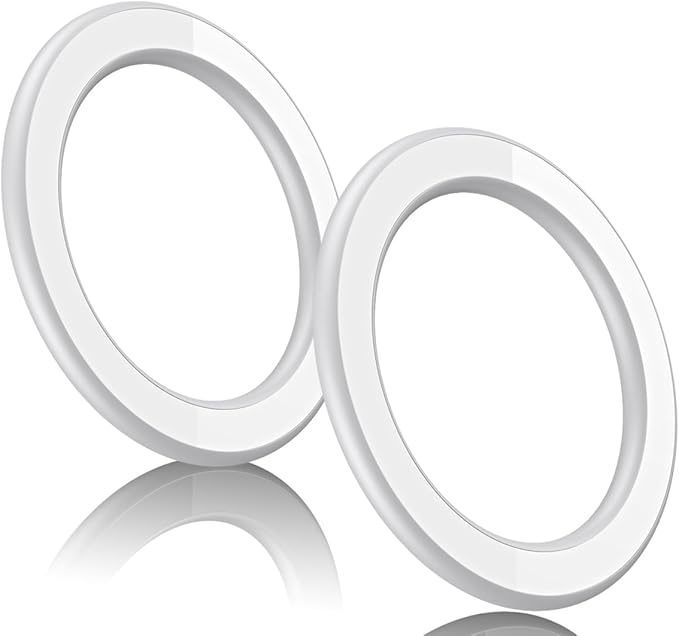 Magnetic Ring Holder for iPhone 14 13 12 Magnet Wall Mobile Phone Holder Magnetic Car Phone Stand for magsafe case (white 2pcs)