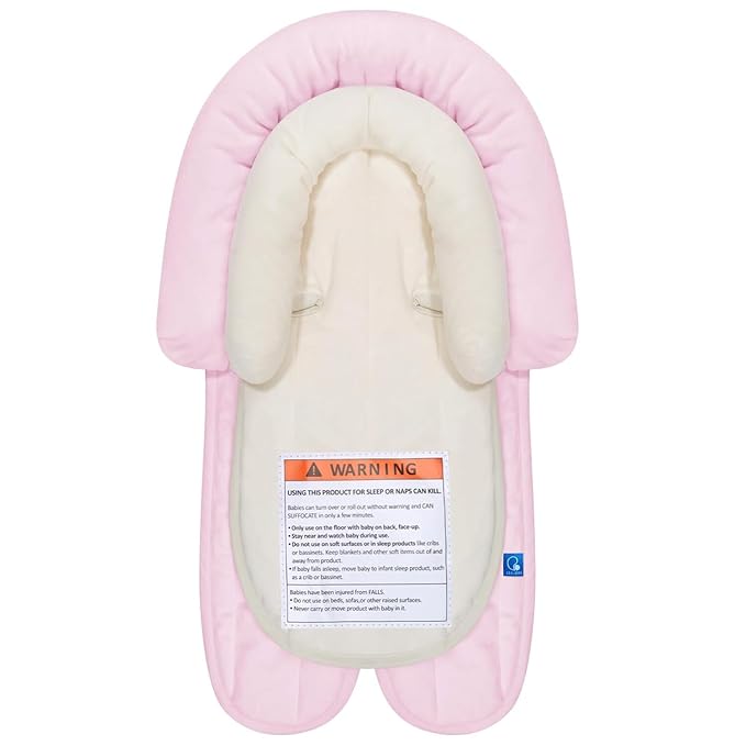 COOLBEBE New 2-in-1 Babybody Supports for Baby Newborn Infants - Extra Soft Stroller Cushion Pads Car Seat Insert, Seasons, Pink
