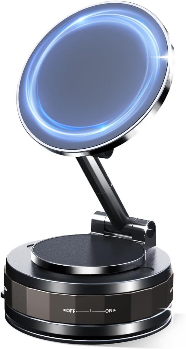 SINGARO Vacuum Magnetic Car Phone Holder for Magsafe, 360° Adjustable Mount[90+LBS Suction & 2500gf Magnetic], Cell Phone Holders for Your Car Mount for iPhone & Android